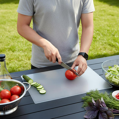 30 Pc Plastic Cutting Board Mats, Flexible Clear Cutting Mats 15 x 12 In, Kitchen Cutting Board Sheets Frosted Placemats BPA-Free, Non-Porous