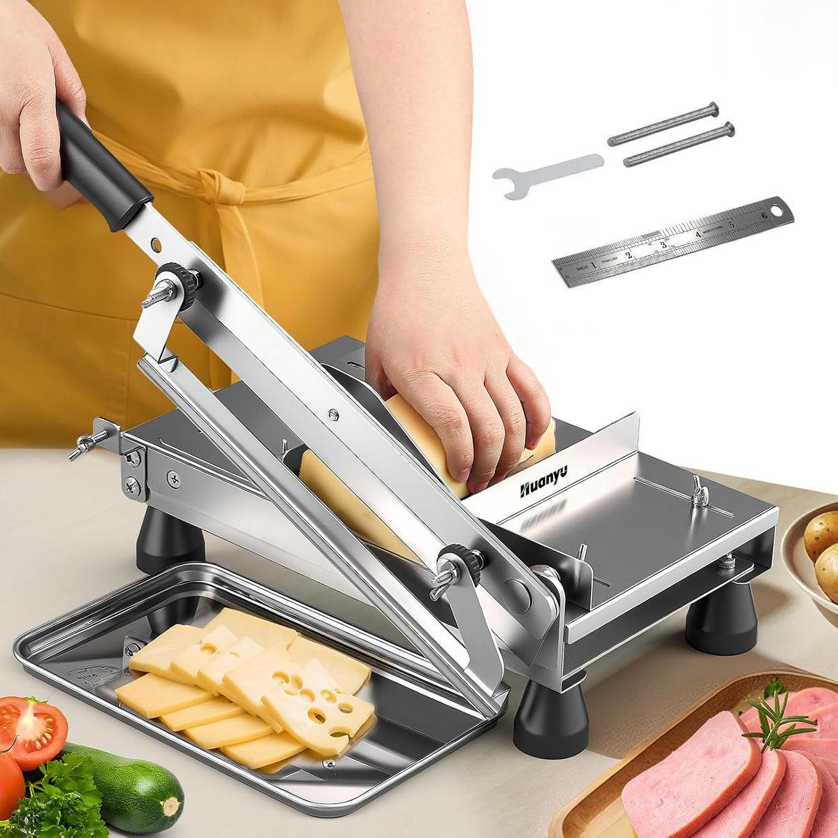 Cheese Slicer Stainless Steel Multipurpose Adjustable Thickness