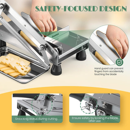 Cheese Slicer Stainless Steel Multipurpose Adjustable Thickness