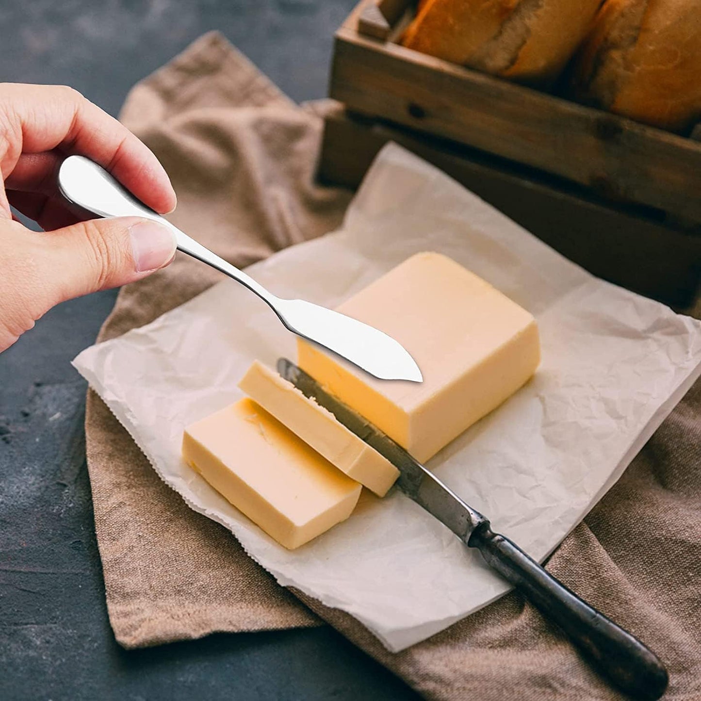 8pcs Stainless Steel Butter Knife, Cheese/Butter Spreaders, Breakfast Spreads Knives,Cheese and Condiments