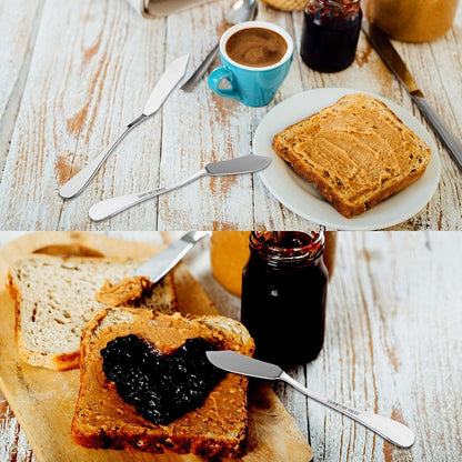 8pcs Stainless Steel Butter Knife, Cheese/Butter Spreaders, Breakfast Spreads Knives,Cheese and Condiments