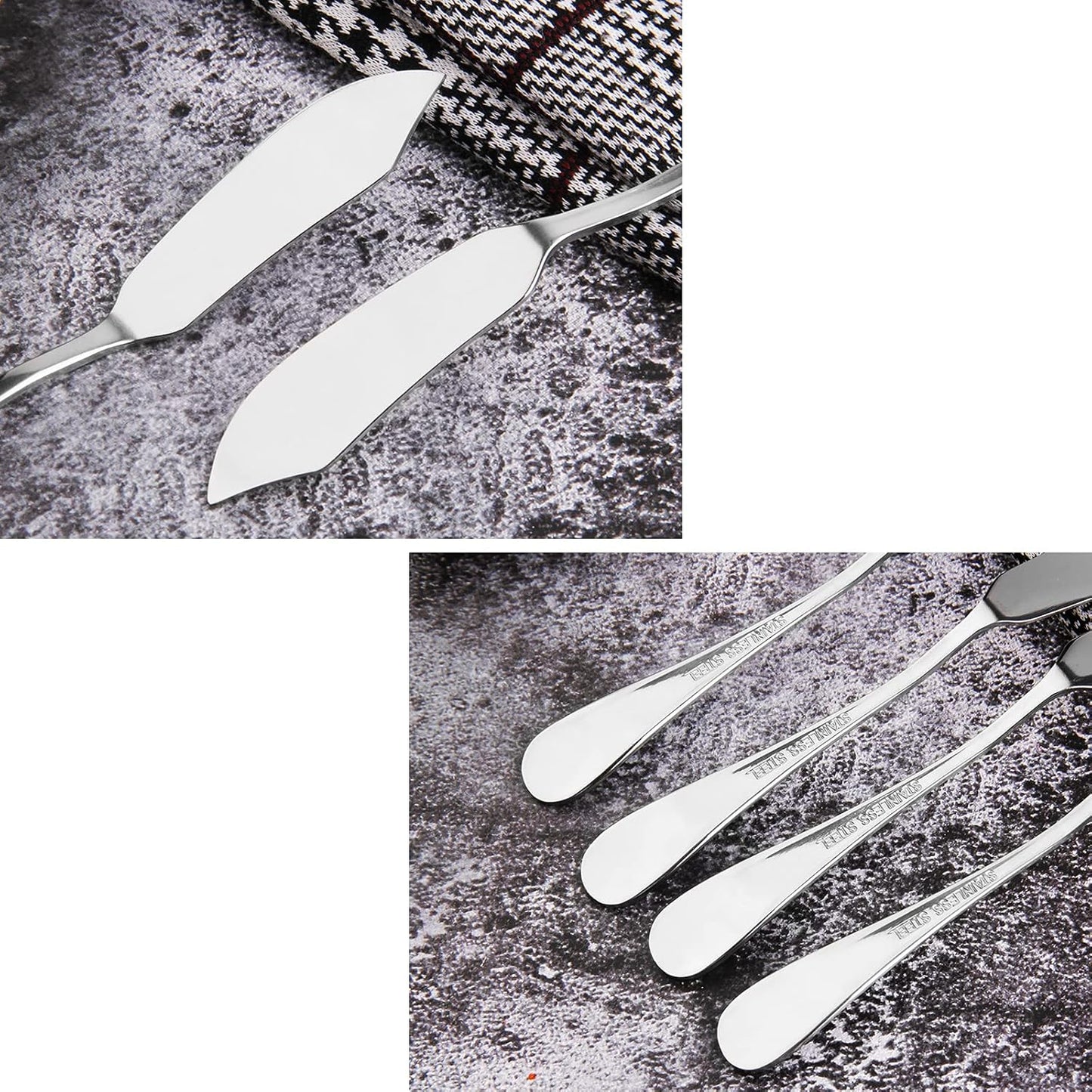 8pcs Stainless Steel Butter Knife, Cheese/Butter Spreaders, Breakfast Spreads Knives,Cheese and Condiments