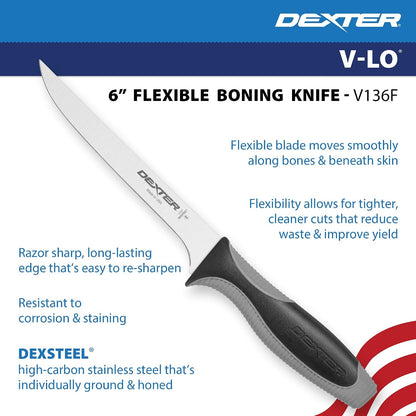 (V136F-PCP) - 6" Boning Knife - V-Lo Series