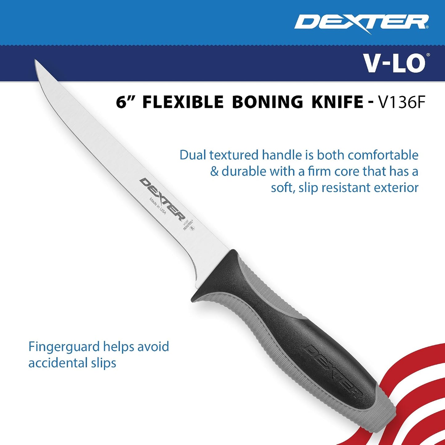 (V136F-PCP) - 6" Boning Knife - V-Lo Series