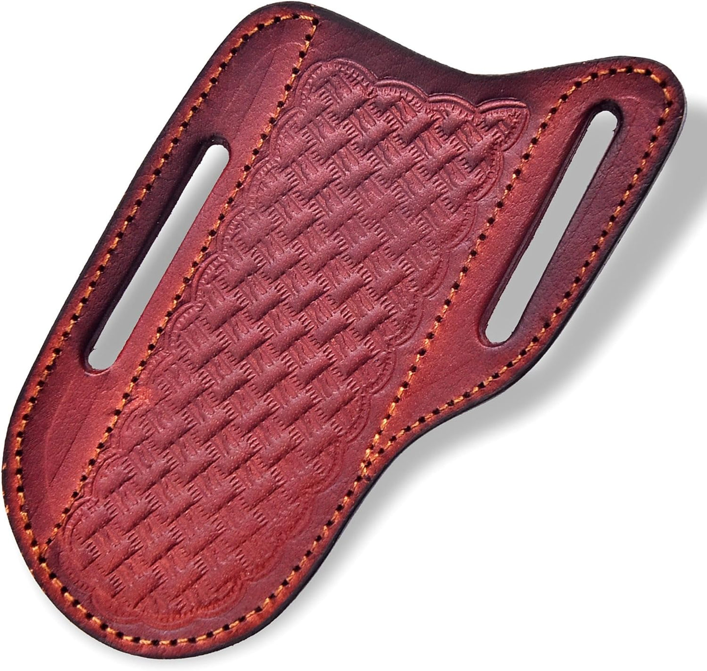 Professional Knife Edge Guards - Pancake Geniune Leather Sheath - Universal Blade Leather Covers - Extra Strength, Gift for Him (Black)