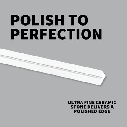 Tri-Angle White Sharpening Stone with Fine-Grit for Professional-Grade Finishing and Polishing - Sharpmaker - 204F1