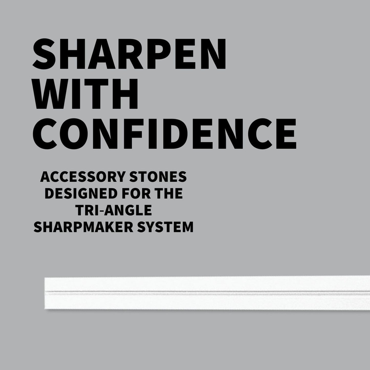 Tri-Angle White Sharpening Stone with Fine-Grit for Professional-Grade Finishing and Polishing - Sharpmaker - 204F1