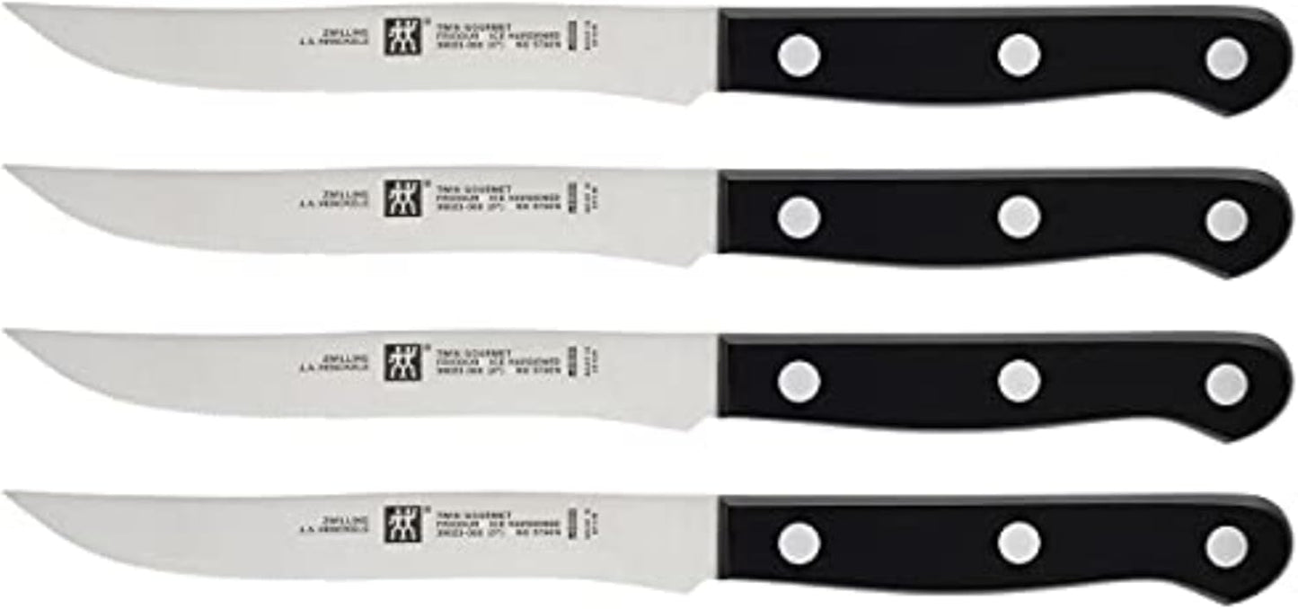 Twin Gourmet Steak Knives Set of 4, Friodur Ice Hardened Blades