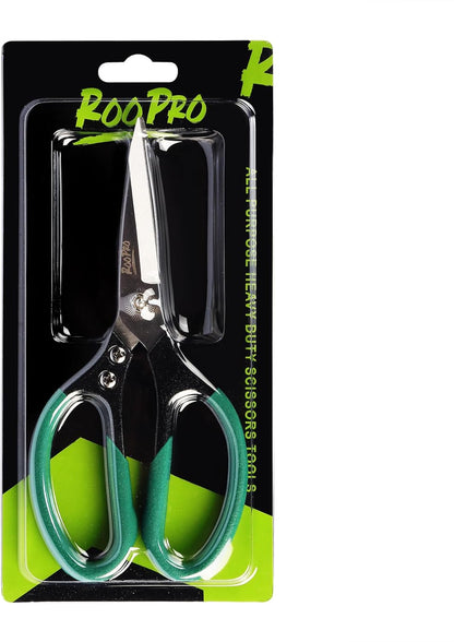 Utility Scissors All Purpose Heavy Duty 8.5 inch Sharp Blades | Stainless Steel,Aluminum Alloy Handle for Cutting Cardboard,Carpet,Fabric,Leather,Rope,Rubber,Plastic and Kitchen or Work Use