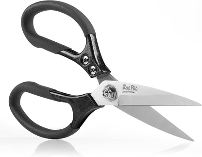 Utility Scissors All Purpose Heavy Duty 8.5 inch Sharp Blades | Stainless Steel,Aluminum Alloy Handle for Cutting Cardboard,Carpet,Fabric,Leather,Rope,Rubber,Plastic and Kitchen or Work Use