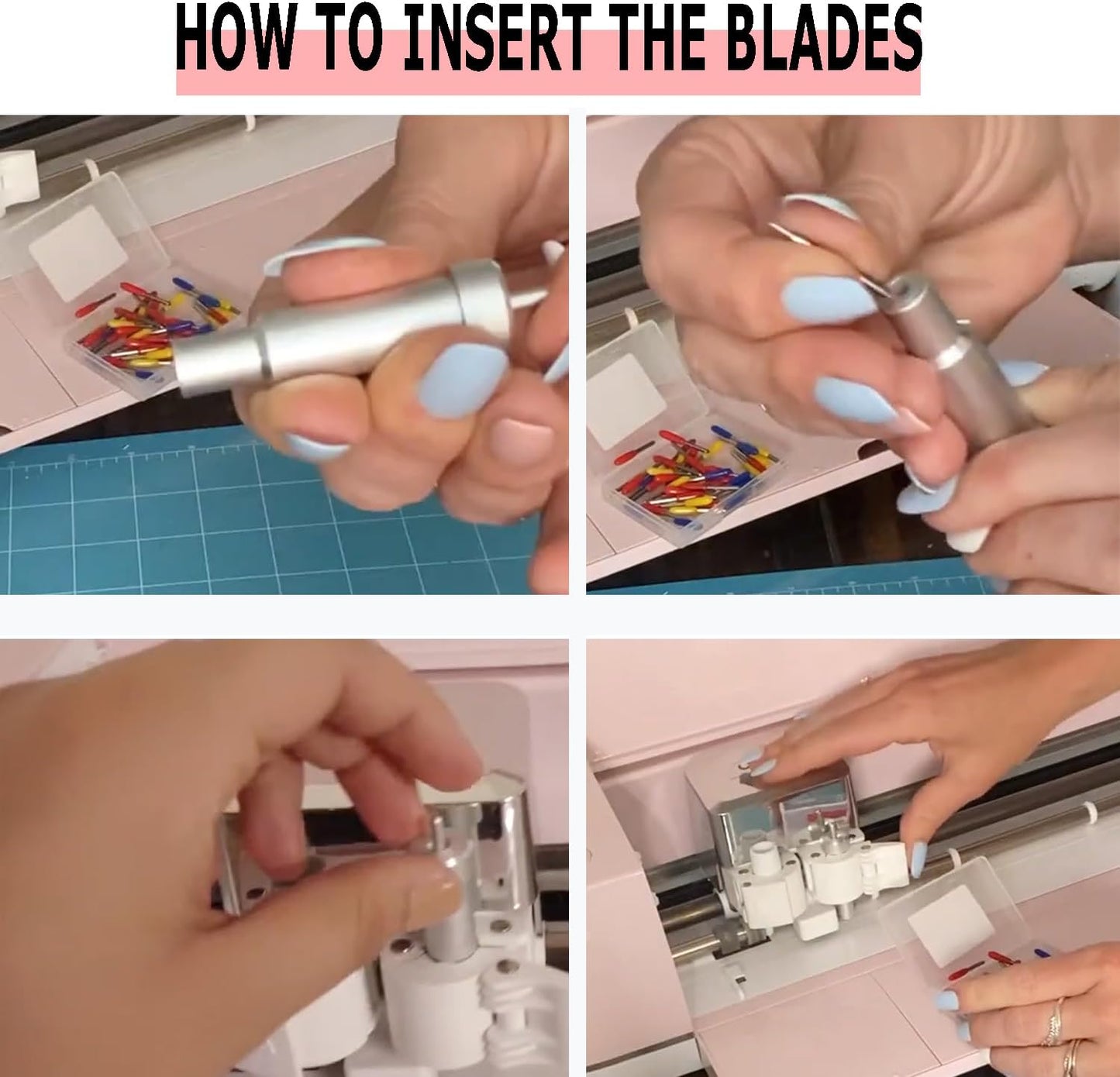 40 Pcs Replacement Blades Compatible with Explore Air 2/Air 3 /Maker/Maker 3/4 Cutting Machines - includ 10PCS Fine-Point Blades, 20PCS Standard Blaeds and 10PCS Deep Cutting Blades