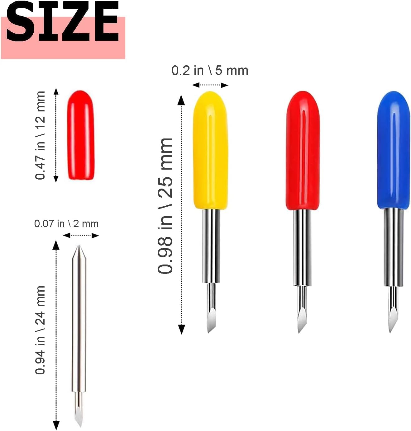 40 Pcs Replacement Blades Compatible with Explore Air 2/Air 3 /Maker/Maker 3/4 Cutting Machines - includ 10PCS Fine-Point Blades, 20PCS Standard Blaeds and 10PCS Deep Cutting Blades