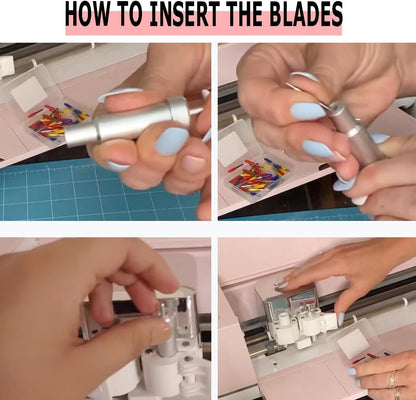40 Pcs Replacement Blades Compatible with Explore Air 2/Air 3 /Maker/Maker 3/4 Cutting Machines - includ 10PCS Fine-Point Blades, 20PCS Standard Blaeds and 10PCS Deep Cutting Blades