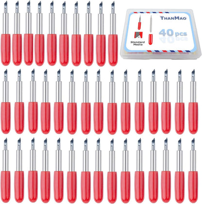 40 Pcs Replacement Blades Compatible with Explore Air 2/Air 3 /Maker/Maker 3/4 Cutting Machines - includ 10PCS Fine-Point Blades, 20PCS Standard Blaeds and 10PCS Deep Cutting Blades