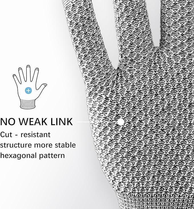 Cut Resistant Gloves Anti-Stab Safety Lvl 5 Made of PE Material Durable Kitchen Carpentry Fishing Glass Handling Cut Proof