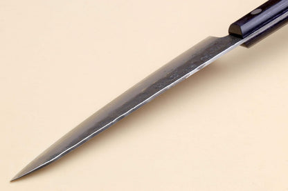 Yoshihiro Stainless Clad Nashiji Ginsan High Carbon Stain Resistant Steel Petty Utility Knife (5.3'' (135mm) & No Saya)