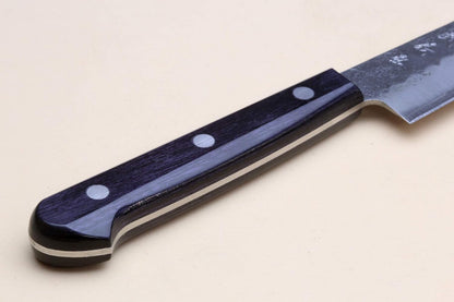 Yoshihiro Stainless Clad Nashiji Ginsan High Carbon Stain Resistant Steel Petty Utility Knife (5.3'' (135mm) & No Saya)