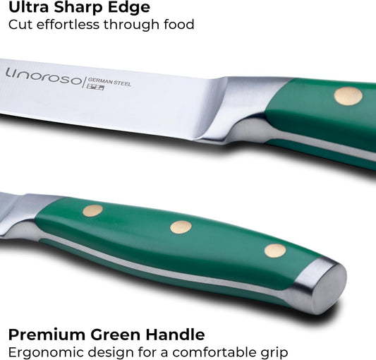Paring Knife 3.5 inch Small Kitchen Knife with Premium Gift Box, German Carbon Stainless Steel Fruit Knife, Ultra Sharp Knife for Cutting and Peeling, Gifts for Women and Men