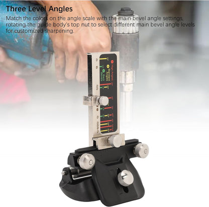 Professional Honing Guide System, Aluminum Alloy Chisel Sharpening Kit Knife Edge Angle Finder, Knife Sharpening Trainer for Precise Planer Cutter Grinding