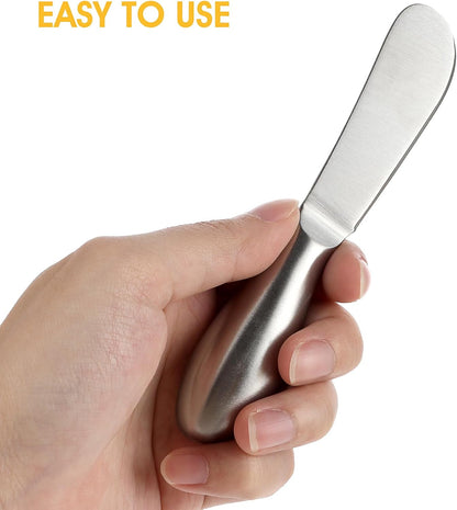 2 Pcs Butter Knife Little Cheese Spreader Knives Stainless Steel Spreader Knife Set Cocktail Knives for Condiments Cheese Charcuterie Board Jam Pastry making and Other Kitchen Daily
