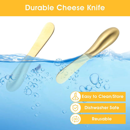 2 Pcs Butter Knife Little Cheese Spreader Knives Stainless Steel Spreader Knife Set Cocktail Knives for Condiments Cheese Charcuterie Board Jam Pastry making and Other Kitchen Daily