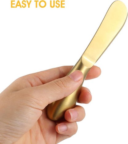 2 Pcs Butter Knife Little Cheese Spreader Knives Stainless Steel Spreader Knife Set Cocktail Knives for Condiments Cheese Charcuterie Board Jam Pastry making and Other Kitchen Daily