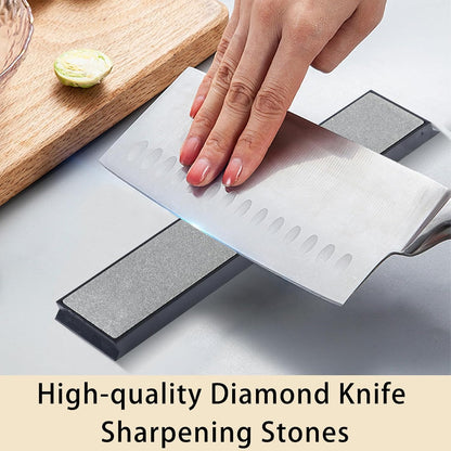 8 PCS Diamond Knife Sharpening Stones, Diamond Whetstone with a Non-Slip Base, Professional Whetstone Set for Kitchen, 80/200/500/800/1000/1500/2000/3000 Grit Knife Sharpener