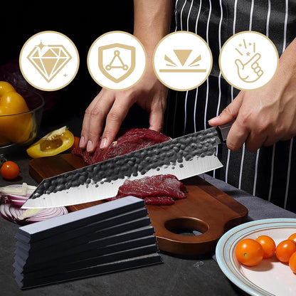 8 PCS Diamond Knife Sharpening Stones, Diamond Whetstone with a Non-Slip Base, Professional Whetstone Set for Kitchen, 80/200/500/800/1000/1500/2000/3000 Grit Knife Sharpener