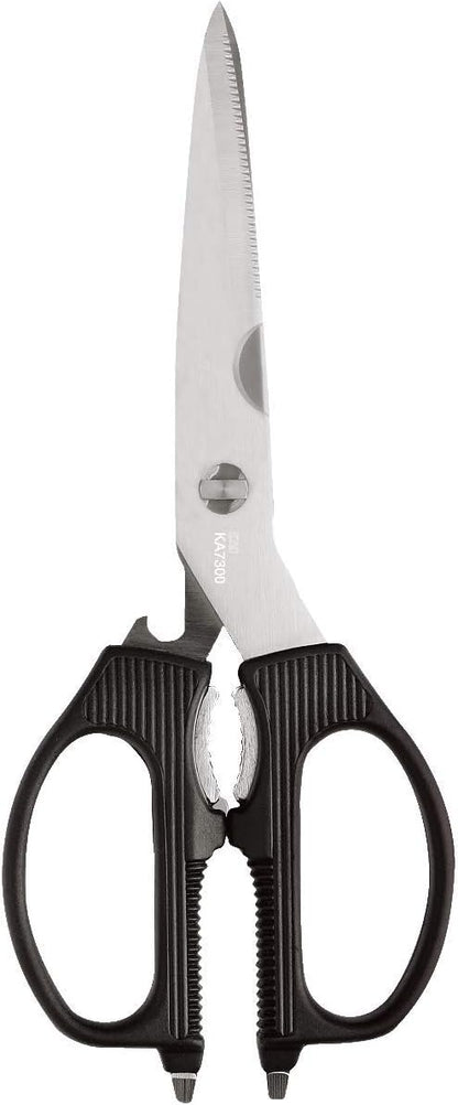 Classic 6" Utility Knife & Kai Multi-Purpose Kitchen Shears Set | Handcrafted Japanese Set, VG-MAX Core with Damascus Stainless Steel Cladding, Pakkawood Handle
