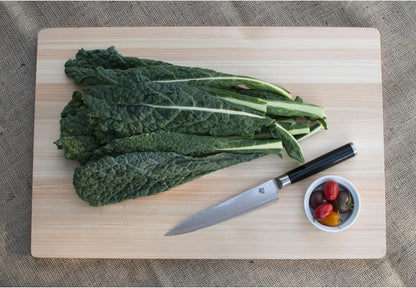 Classic 6" Utility Knife & Kai Multi-Purpose Kitchen Shears Set | Handcrafted Japanese Set, VG-MAX Core with Damascus Stainless Steel Cladding, Pakkawood Handle