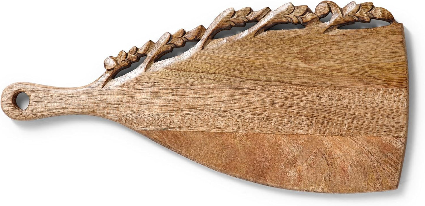 Burnt Wooden Chopping Board - 16 Inch Reversible Charcuterie Tray