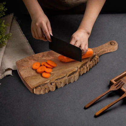 Burnt Wooden Chopping Board - 16 Inch Reversible Charcuterie Tray