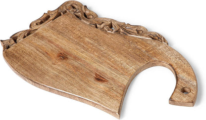 Burnt Wooden Chopping Board - 16 Inch Reversible Charcuterie Tray