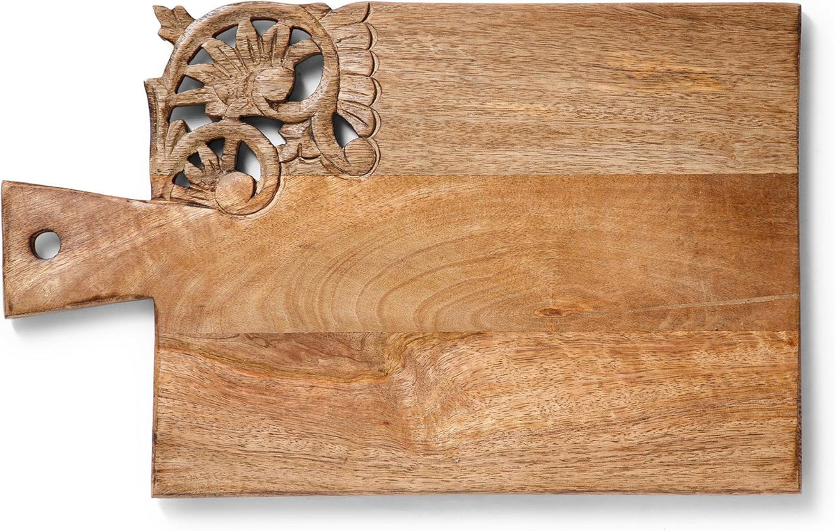 Burnt Wooden Chopping Board - 16 Inch Reversible Charcuterie Tray
