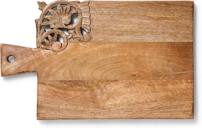 Burnt Wooden Chopping Board - 16 Inch Reversible Charcuterie Tray