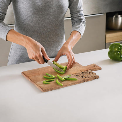 Burnt Wooden Chopping Board - 16 Inch Reversible Charcuterie Tray