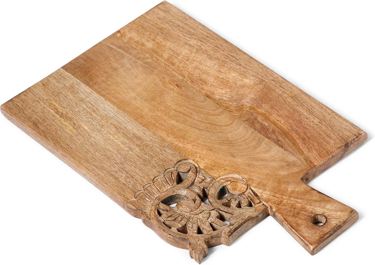 Burnt Wooden Chopping Board - 16 Inch Reversible Charcuterie Tray
