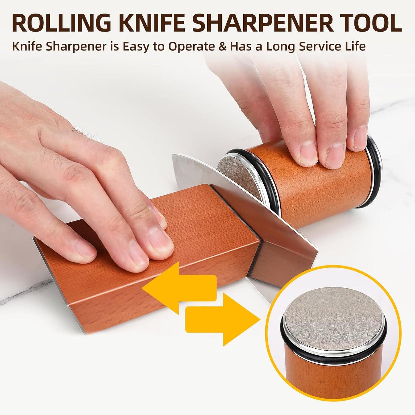 Rolling Knife Sharpener ， Rolling Knife Sharpener Kit Is Suitable For Any Kitchen roller knife sharpener, And The Roller Knife Sharpener Supports Magnetic Tilting At 15 ° And 20 knife