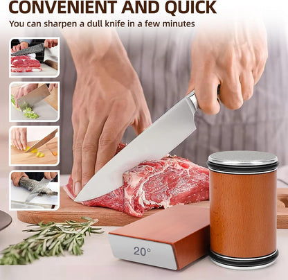 Rolling Knife Sharpener ， Rolling Knife Sharpener Kit Is Suitable For Any Kitchen roller knife sharpener, And The Roller Knife Sharpener Supports Magnetic Tilting At 15 ° And 20 knife