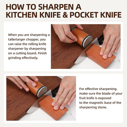 Rolling Knife Sharpener ， Rolling Knife Sharpener Kit Is Suitable For Any Kitchen roller knife sharpener, And The Roller Knife Sharpener Supports Magnetic Tilting At 15 ° And 20 knife