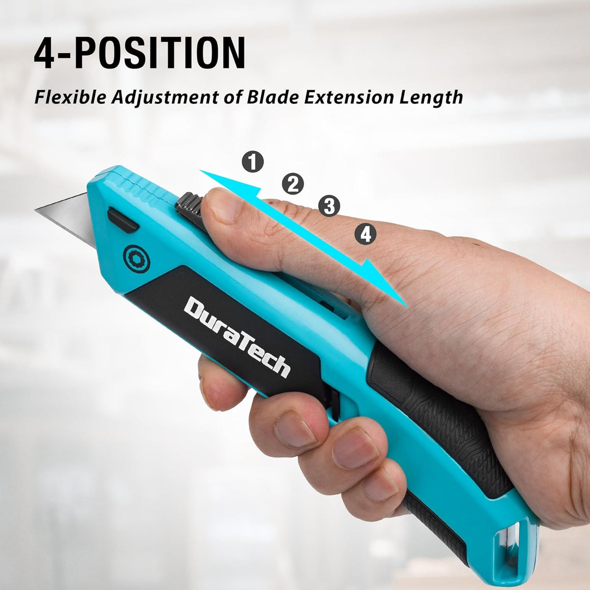 Auto-Loading Utility Knife with 6 Preloaded SK5 Blades