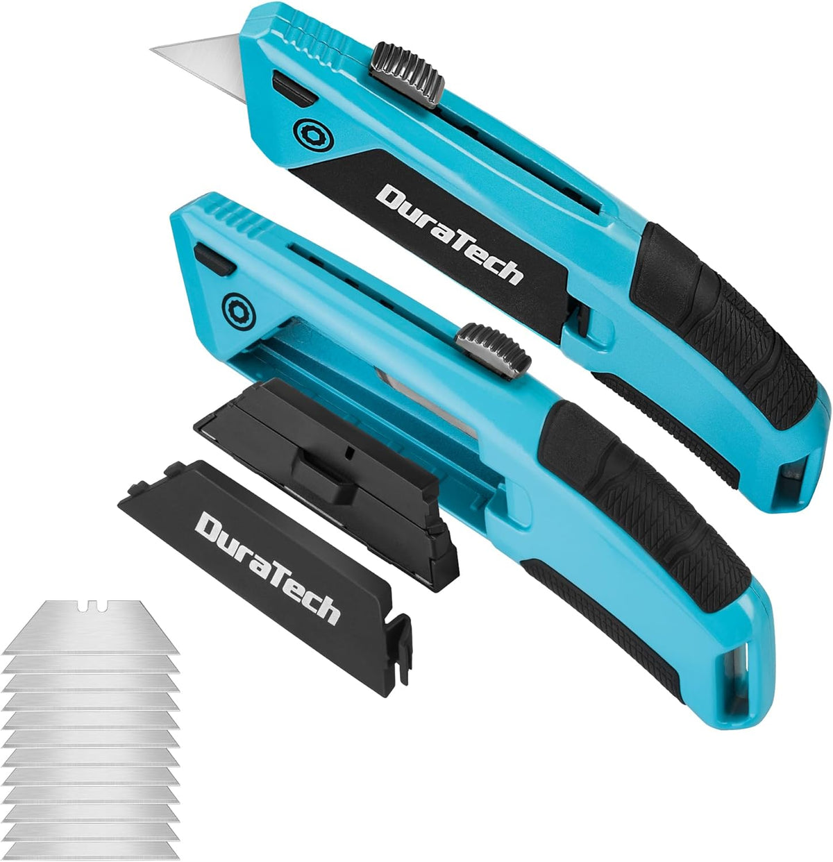 Auto-Loading Utility Knife with 6 Preloaded SK5 Blades