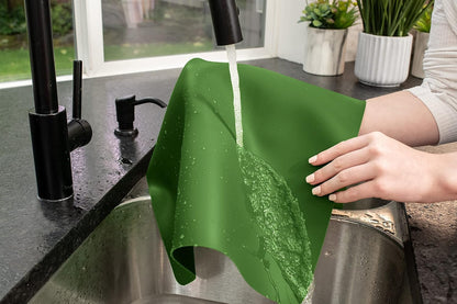 É, Set of 2, Extra Large, Thick, Silicone Mats for Kitchen Counter, Heat Resistant Mats, Countertop Protector, Non-Slip, Easy to Clean, 25 x 17 Inches x 1.4mm, Black
