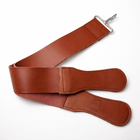 Gents Leather Razor Strop 2.5" x 23.5" Cowhide Straight Razor Strop Dual Sided Canvas Barber Sharpening Strap for Razors Knives Tools