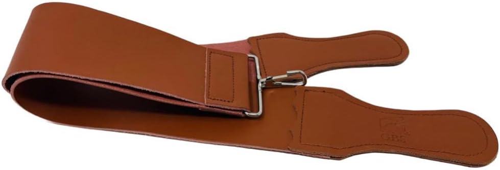 Gents Leather Razor Strop 2.5" x 23.5" Cowhide Straight Razor Strop Dual Sided Canvas Barber Sharpening Strap for Razors Knives Tools