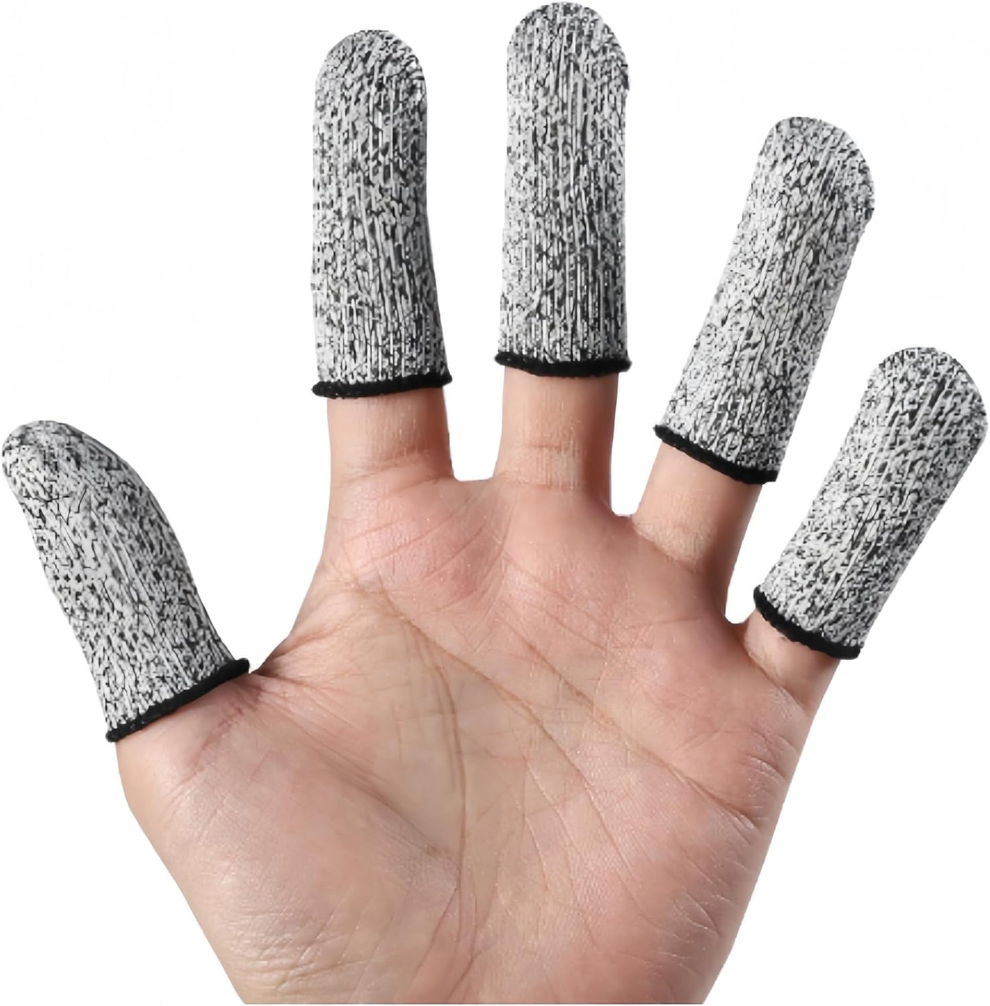 20 Pcs Reusable Large Finger Cots, Anti-Cutting Anti-Slip Finger Tips Protector, Finger Gloves & Finger Guards for Kitchen Food Cutting, Sewing, Sculpture and Gardening