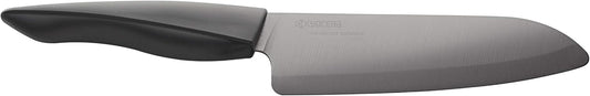 Innovation Series Ceramic 6" Chef's Santoku Knife with Soft Touch Ergonomic Handle, Black Blade, Black Handle | INNOVATIONblack Chef’s Santoku Knife: Innovative Hybrid Blade for Effortless Slicing, Dicing, Mincing & Chopping