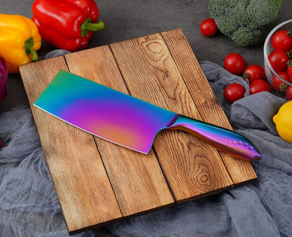 7 Inch Stainless Steel Meat Butcher Cleaver, Chinese Chef Knife | Super Sharp German High-Carbon Steel Blade, Ergonomic Handle, Ideal for Meat and Veg. Perfect for Home and Restaurant Cooks