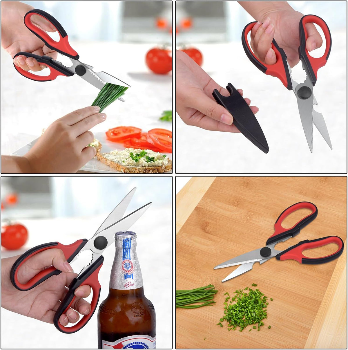Left Handed Kitchen Scissors, Left Hand Kitchen Poultry Shears Tools | All Purpose, Heavy Duty, Stainless Steel