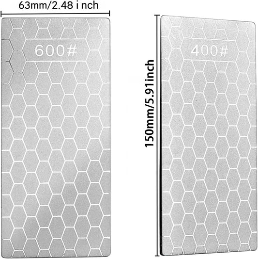 Diamond Sharpening Stone, 5 Pcs Knife Sharpening Stone for Kitchen Sharpening, Diamond Lapping Plate Coarse/Medium/Fine Grit Sharpener, 320/600/1000/2000/3000 Grit